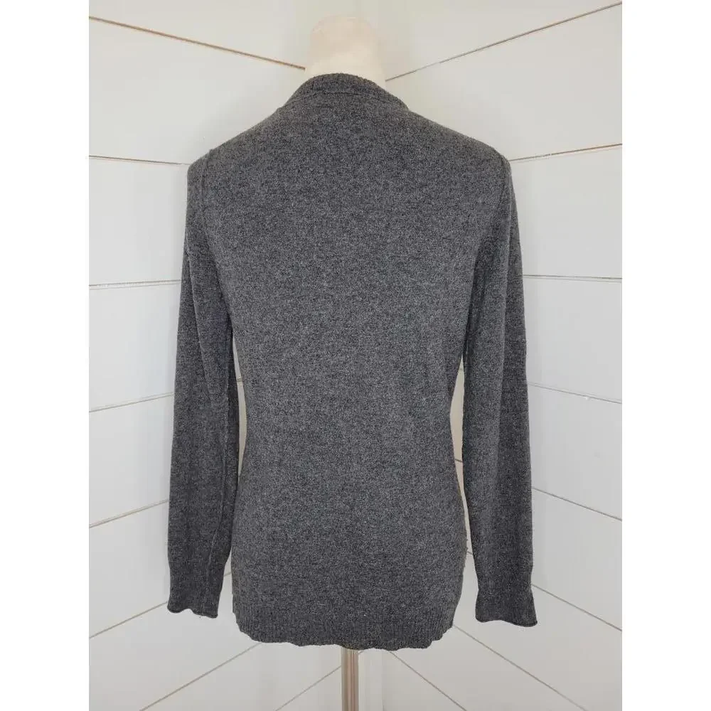 Banana Republic medium grey longish cardigan sweater. Italian yarn